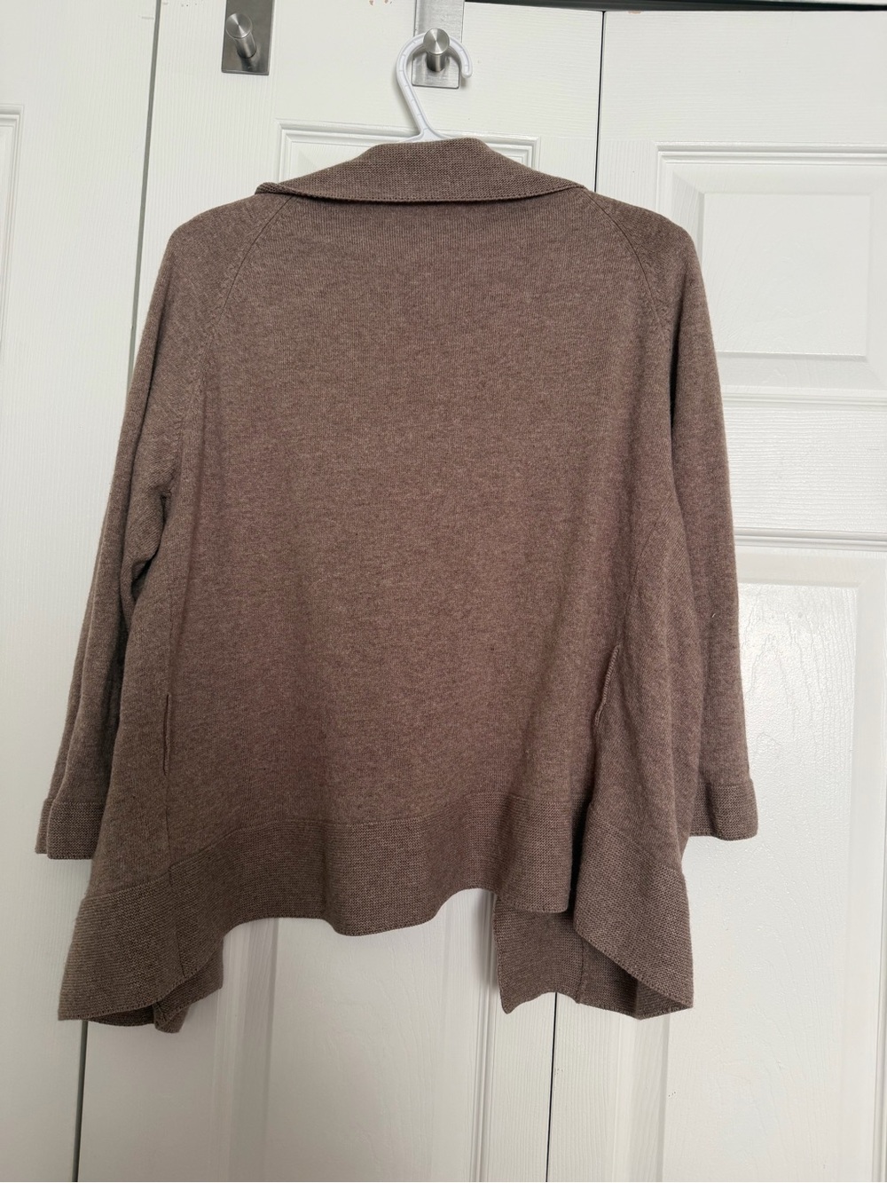 Boden vintage label Y2K Taupe Open Front Knit Cardigan Sweater - UK 14 - Picture 4 of 11